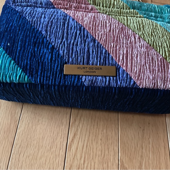 New - Kurt Geiger MINI VELVET KENSINGTON BAG - Picture 5 of 16